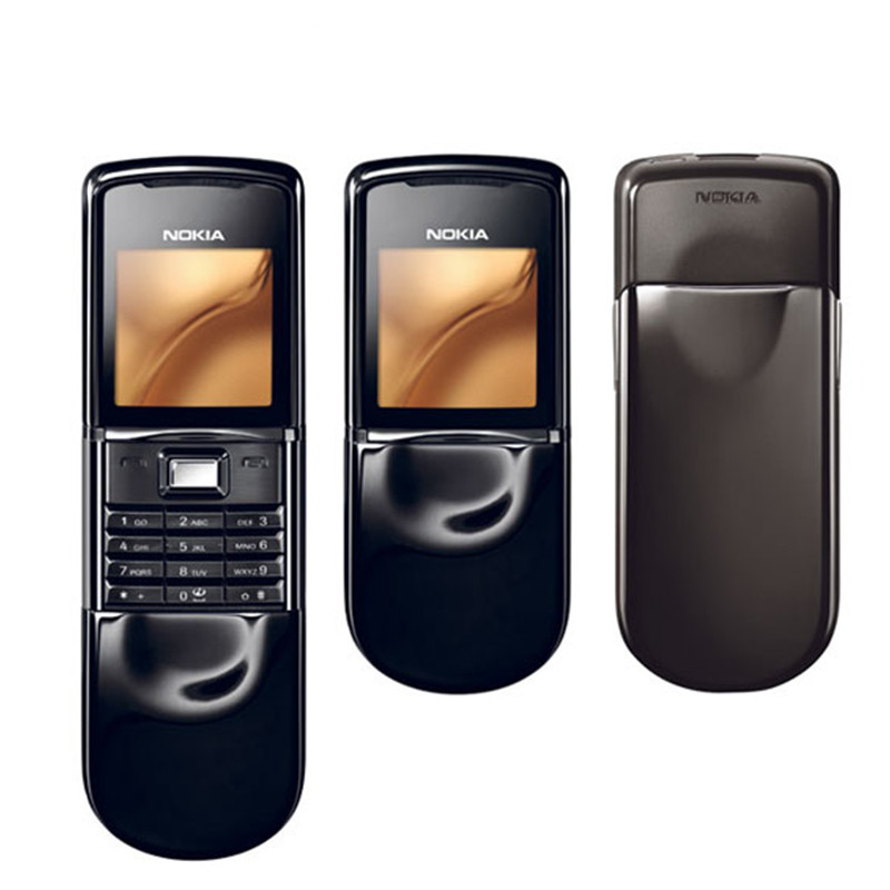 Original Nokia 8800 sirocco 128MB phones English / Russian keyboard GSM FM Bluetooth Phone Gold Silver Black