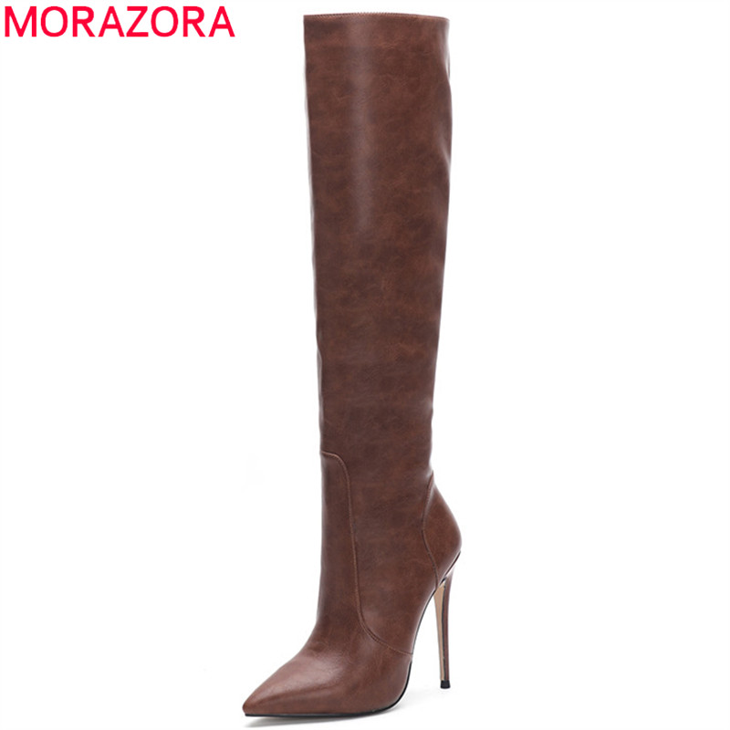 MORAZORA 2020 new arrival over the knee boots women pointed toe autumn winter boots slim high heels party wedding shoes woman, Black
MORAZORA 2020 new arrival over the knee boots women pointed toe autumn winter boots slim high heels party wedding shoes woman, Black
