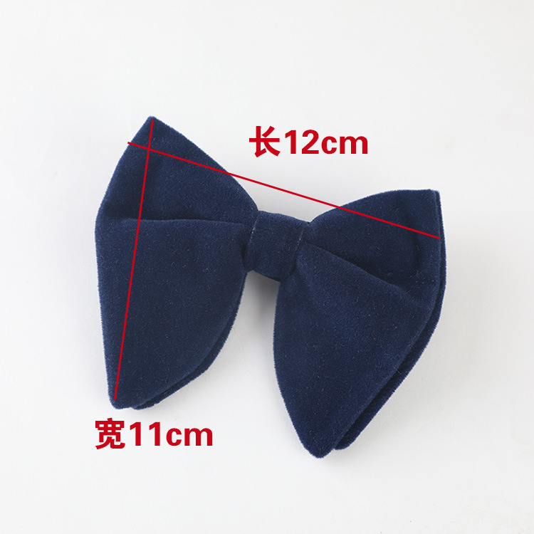 Bow Tie Gold Velvet Bow Tie Men and Women Bow Tie Plush Velvet Large Sharp Angle Trendy cravat