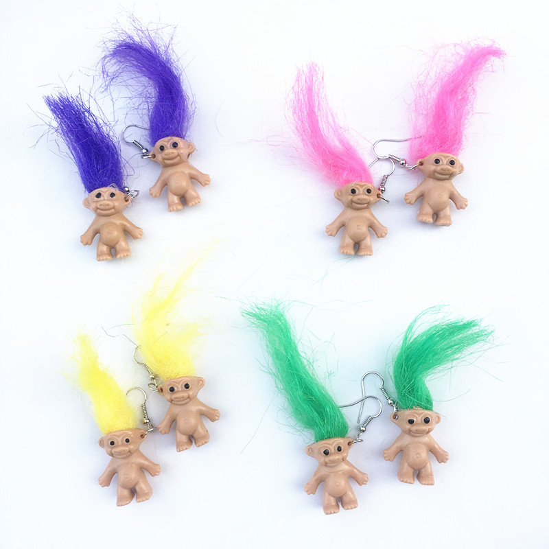 2020 Vintage Crazy Doll Statement Drop Earrings Cute Baby Dangle Earrings Multicolor Hair Doll Women Creative Jewelry Gift
2020 Vintage Crazy Doll Statement Drop Earrings Cute Baby Dangle Earrings Multicolor Hair Doll Women Creative Jewelry Gift