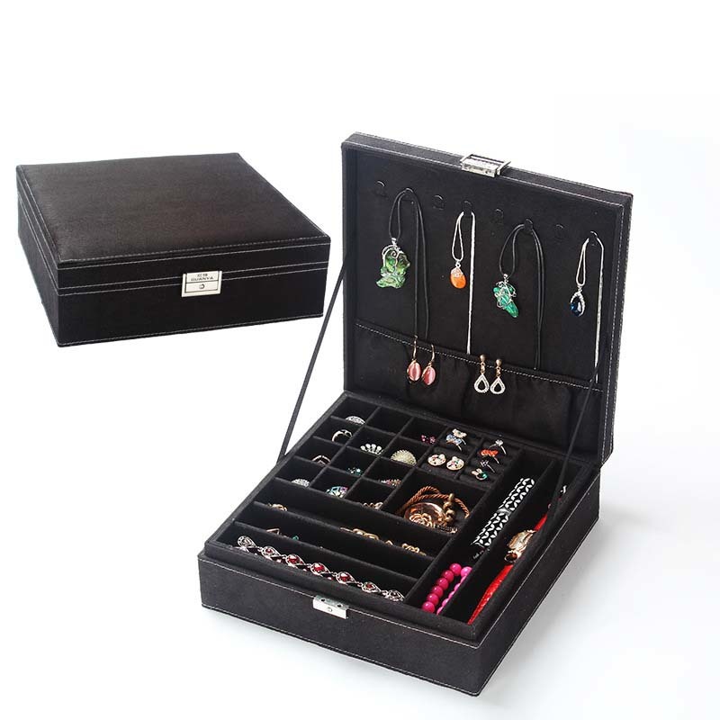2019 Casket For Decoration Velvet Wooden Jewellery Box Display Storage Organizer Big Capacity Packaging Earrings Organizer Boxes T200808