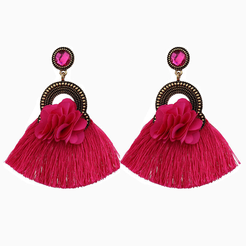 LUBOV Crystal Stone Inlaid Antique Metal Circle Dangle Earrings Colorful Flower Tassel Fringe Drop Earrings Women Party Jewelry
LUBOV Crystal Stone Inlaid Antique Metal Circle Dangle Earrings Colorful Flower Tassel Fringe Drop Earrings Women Party Jewelry