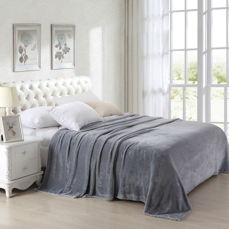 Soft Warm Coral Fleece Blanket Winter Sheet Bedspread Sofa Comforter Throw Light Thin Mechanical Wash Flannel Blankets