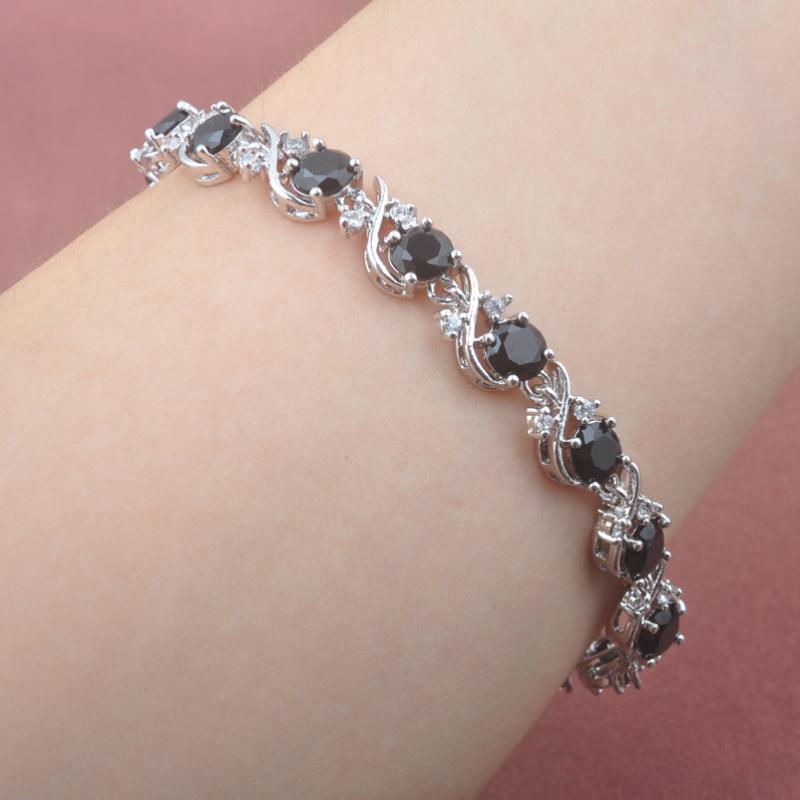 Fashion Black Bracelet Jewellery For Women Cubic Zirconia Silver Color Wedding Jewelry Bangle 2020 New OS0211
Fashion Black Bracelet Jewellery For Women Cubic Zirconia Silver Color Wedding Jewelry Bangle 2020 New OS0211
