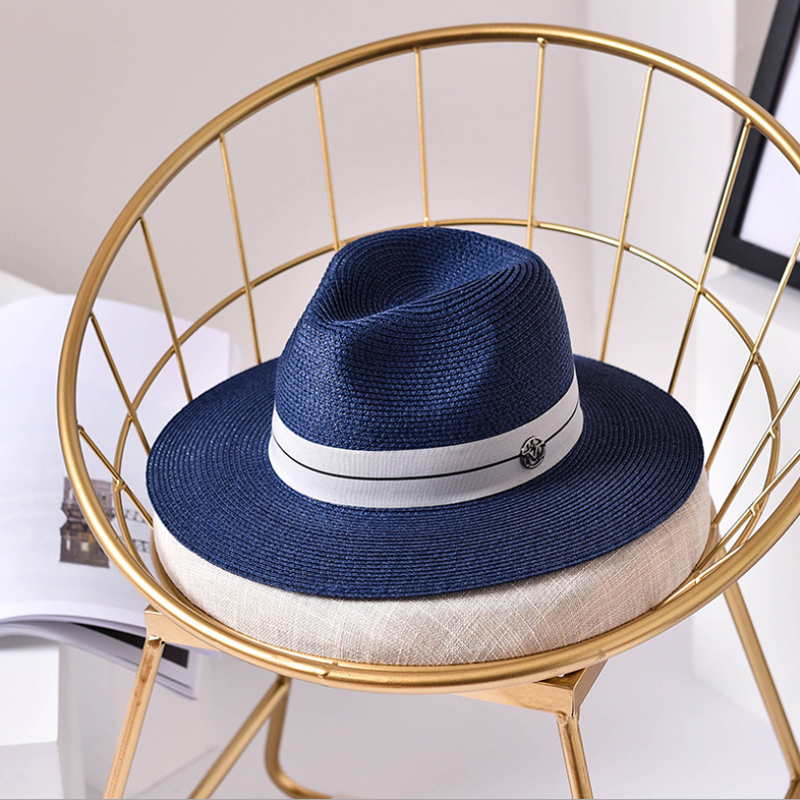 Ymsaid Summer Casual Hats Women Fashion Letter M Jazz For Man Beach Sun Straw Panama Hat Whole And Retail C19041701