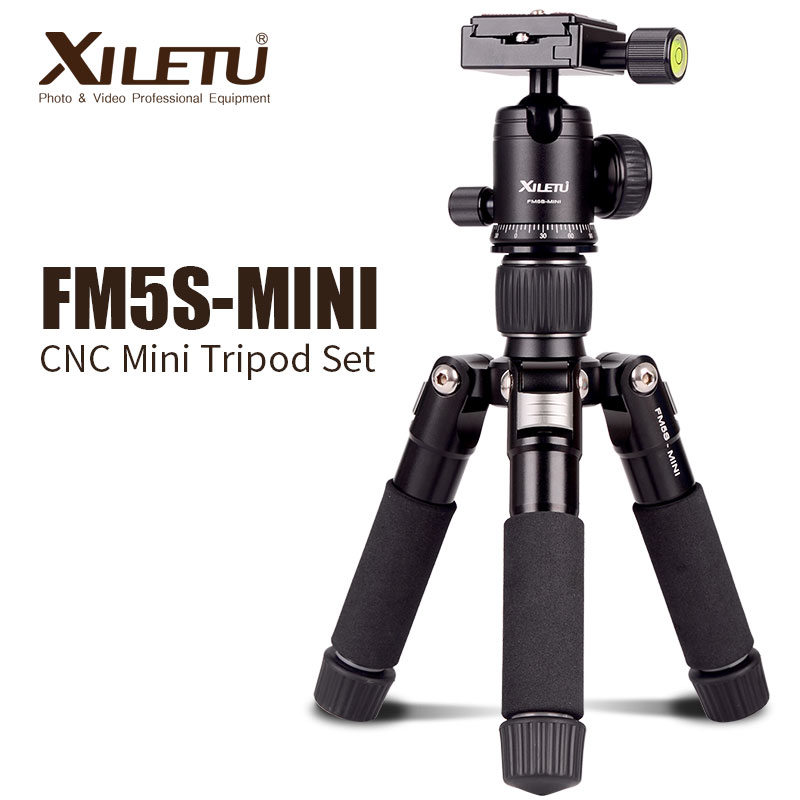 XILETU FM5S Alluminum Tabletop Tripode Lightweight Travel Stand Mini Tripod with 360 Degree Ball Head for DSLR Digital Camera
XILETU FM5S Alluminum Tabletop Tripode Lightweight Travel Stand Mini Tripod with 360 Degree Ball Head for DSLR Digital Camera