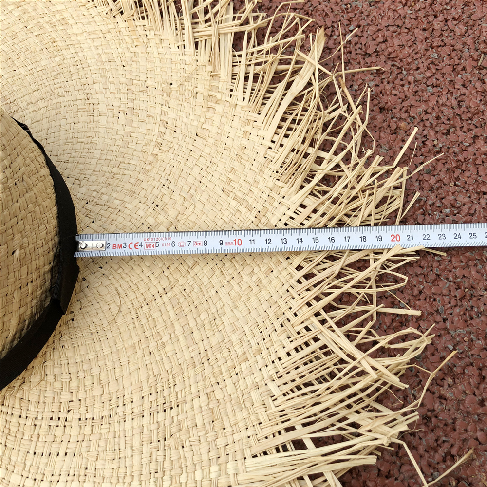women Oversized Hat Big Brim 20cm Raffia Sun Wide Beach s Ladies Soft Straw Shade Wholesale Drop Y200619