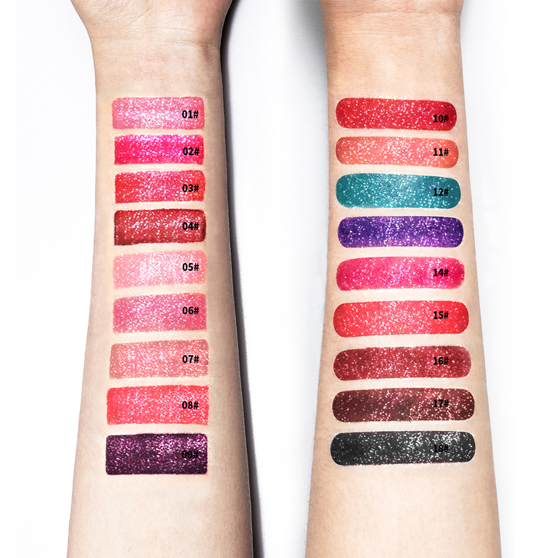 Diamond Lip Gloss Nude Matte Glossy Lipstick Sexy Red Shimmer Women Cosmetic Gift Makeup Long Lasting1