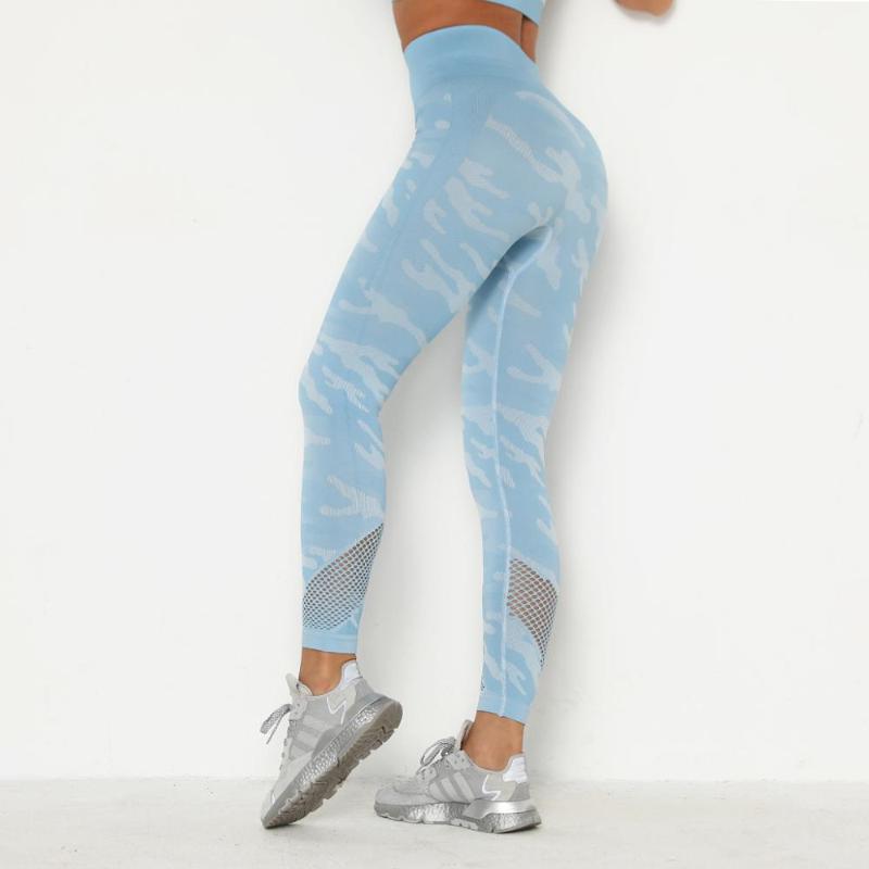 SALSPOR Women Seamless Yoga Pants Camouflage High Waist Push Up Gym Leggings Sport Fitness Running Breathable Leggings Female