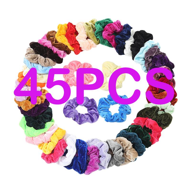 45PCS Fashion Velvet Elastic Scrunchie Pack Hair Bands for Girls Hair Accessories For Women High Quality chouchou cheveux femme
45PCS Fashion Velvet Elastic Scrunchie Pack Hair Bands for Girls Hair Accessories For Women High Quality chouchou cheveux femme