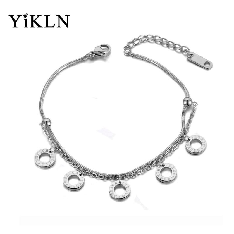 YiKLN Trendy Bohemia 5Pcs Roman Numeral Charm Bracelet Bangle For Women Stainless Steel Link Chain Summer Beach Jewelry YB19123
YiKLN Trendy Bohemia 5Pcs Roman Numeral Charm Bracelet Bangle For Women Stainless Steel Link Chain Summer Beach Jewelry YB19123