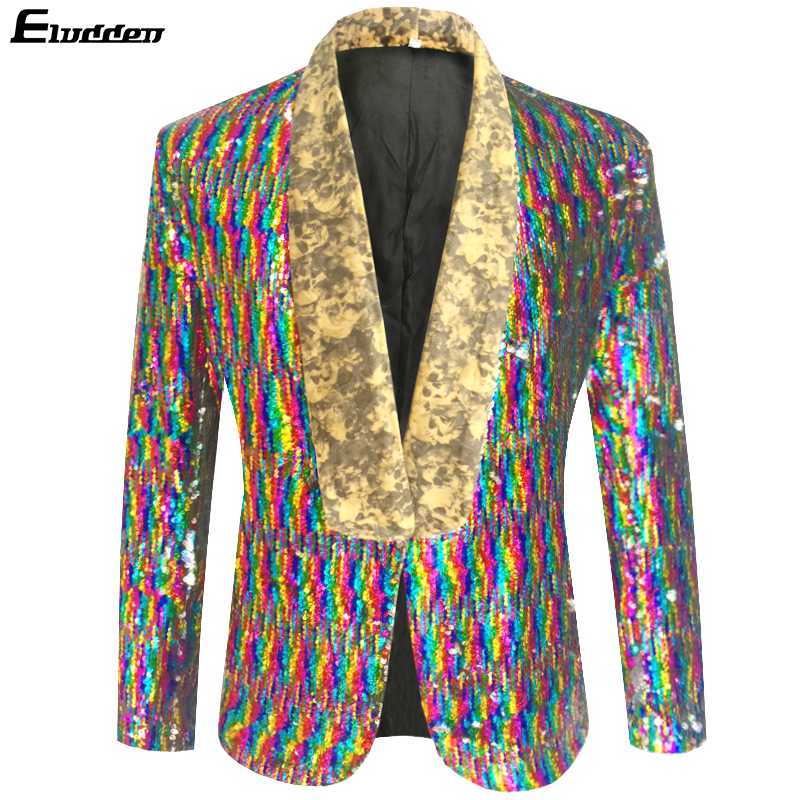 Men' Colorful Sequin Shawl Collar Tuxedo Suit Blazer Wedding Groom Singer Prom Glitter Suit Jacket DJ Club Stage Blazer Hombre, As picture
Men' Colorful Sequin Shawl Collar Tuxedo Suit Blazer Wedding Groom Singer Prom Glitter Suit Jacket DJ Club Stage Blazer Hombre, As picture