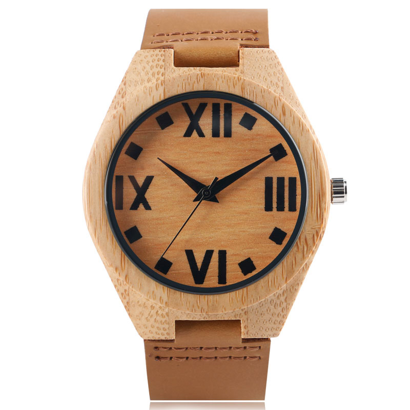 Wooden Watches Quartz Watches Men Big Roman Numbers Face Sport Leather Bamboo Analog Casual Women 100% Nature Wood Wristwatches
Wooden Watches Quartz Watches Men Big Roman Numbers Face Sport Leather Bamboo Analog Casual Women 100% Nature Wood Wristwatches