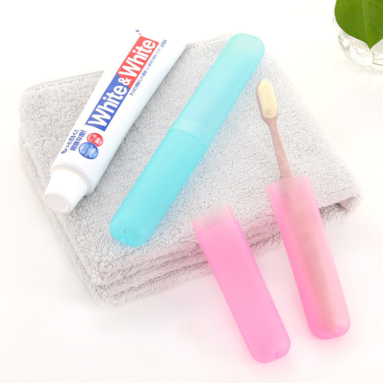 Frosted Toothbrush Holder Travel Plastic Case Hiking Camping Portable Toothbrush Tube Cover Storage Box Protect Frosted Toothbrush Holder