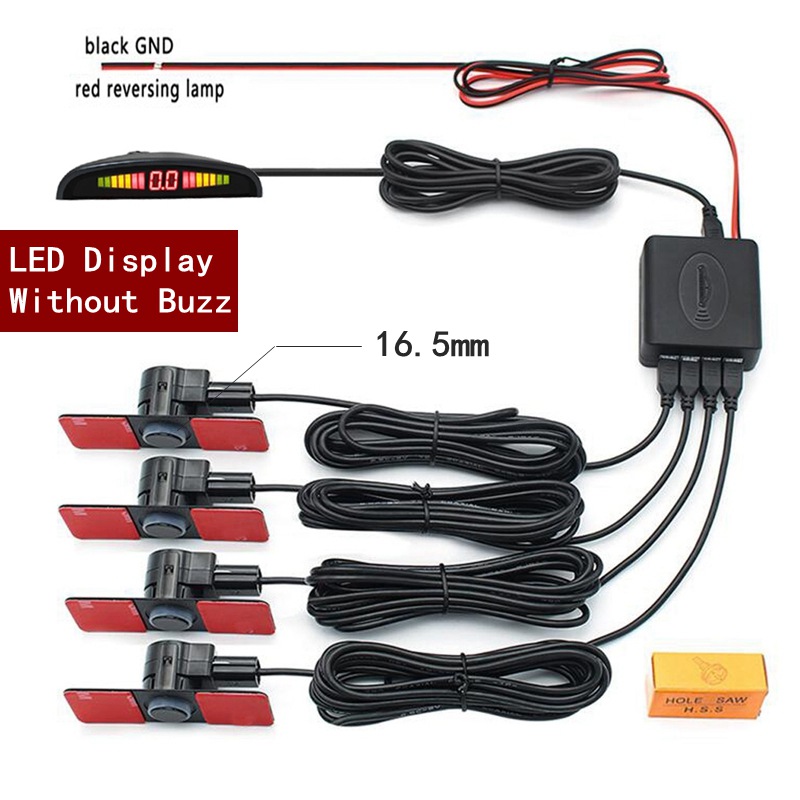 Car Parktronic Parking Sensors LED/LCD/Buzzer with 4 16.5mm Sensors Reverse Backup Display Parking-Radar Monitor Detector System
Car Parktronic Parking Sensors LED/LCD/Buzzer with 4 16.5mm Sensors Reverse Backup Display Parking-Radar Monitor Detector System