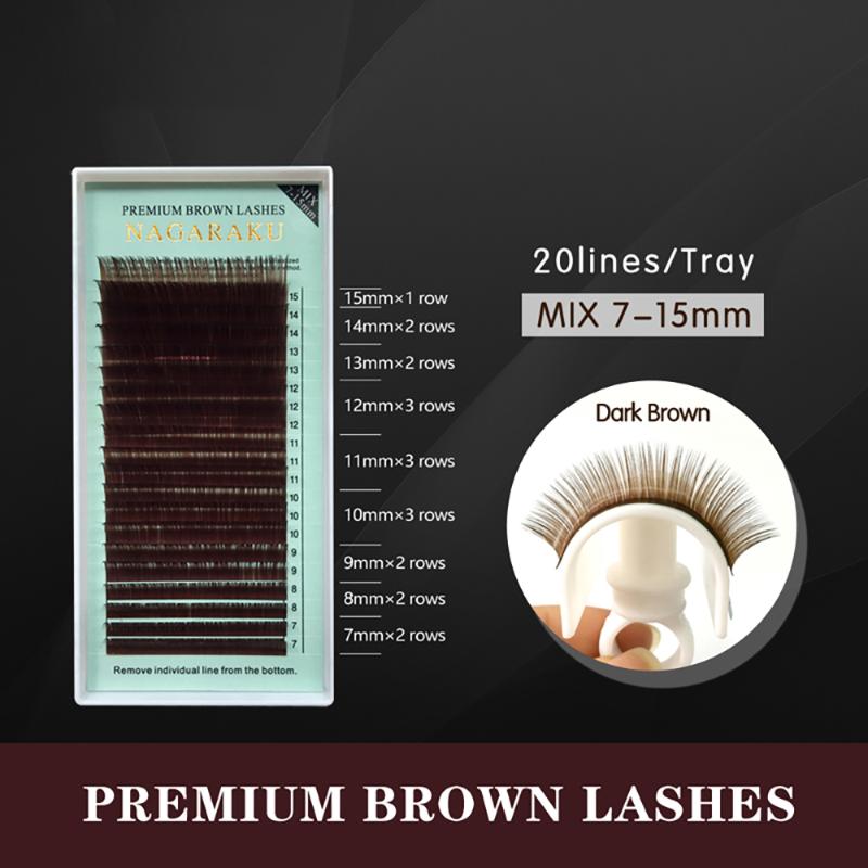 NAGARAKU Eyelashes Maquillaje Mink Lashes Individual Eyelash 20 Rows/tray Mix 7-15 Brown Color Eyelash Extension
NAGARAKU Eyelashes Maquillaje Mink Lashes Individual Eyelash 20 Rows/tray Mix 7-15 Brown Color Eyelash Extension