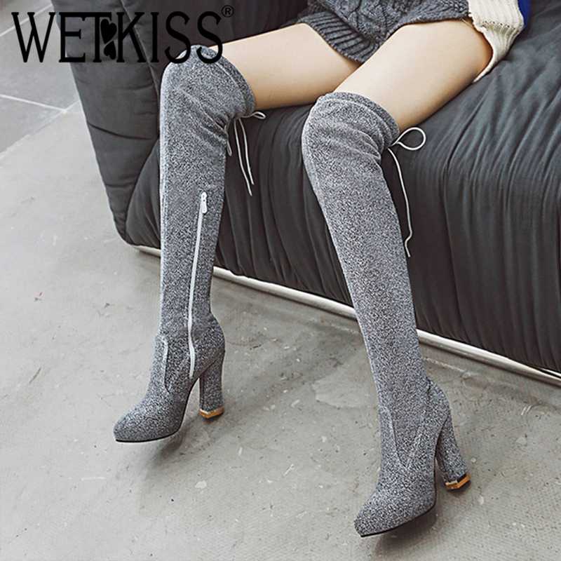 WETKISS Pointed Toe Thick Heel High Shoes Fashion Simple Women Over The Knee Boot Zip Non Slip Female Long Boot Winter New Shoes, Black
WETKISS Pointed Toe Thick Heel High Shoes Fashion Simple Women Over The Knee Boot Zip Non Slip Female Long Boot Winter New Shoes, Black