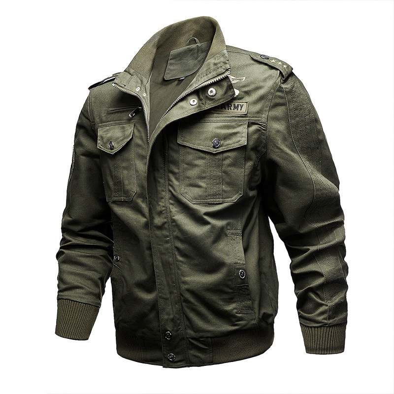 Spring Autumn Outdoors Camping Hunting Hiking Travel Flight Jacket Men's Wear Man Solid Color Cotton Loose Coat Male, Black
Spring Autumn Outdoors Camping Hunting Hiking Travel Flight Jacket Men's Wear Man Solid Color Cotton Loose Coat Male, Black