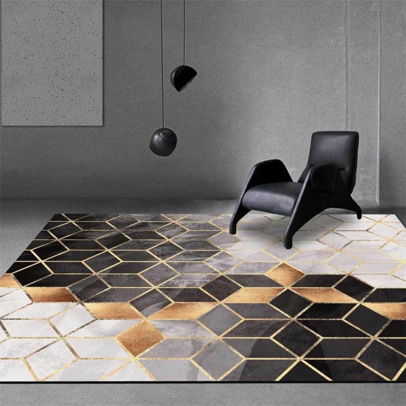 Nordic Black Gray Geometric Plaid Line Living Room Rug Bathroom Mat Furniture ChairTable Mat Luxury Home Decoration Accessories, As picture
Nordic Black Gray Geometric Plaid Line Living Room Rug Bathroom Mat Furniture ChairTable Mat Luxury Home Decoration Accessories, As picture