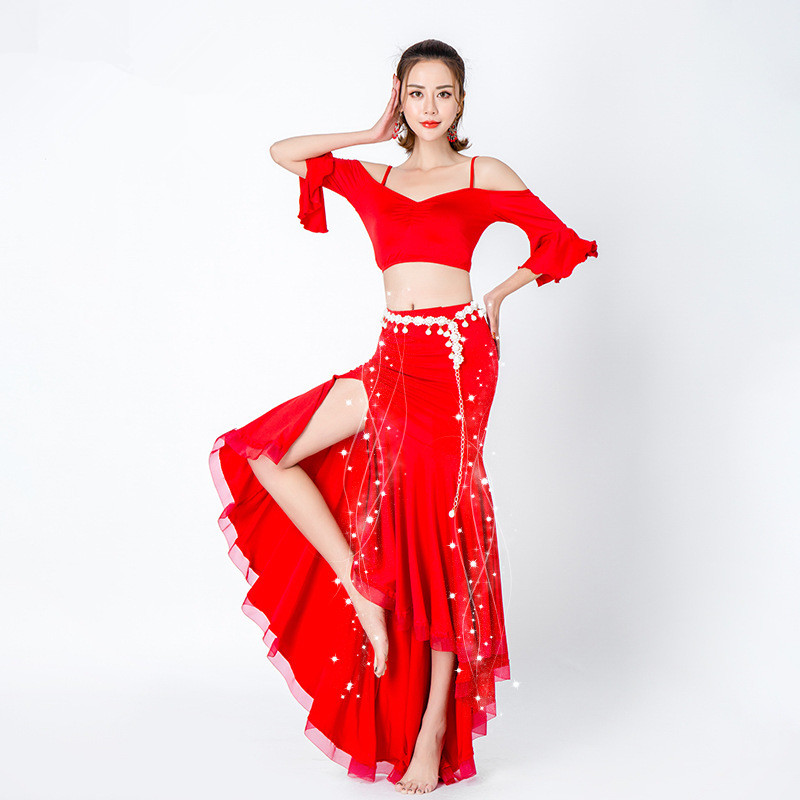 dance belly dance training suit new autumn and winter clothing female adult suit performance oriental uniforms, See chart
dance belly dance training suit new autumn and winter clothing female adult suit performance oriental uniforms, See chart