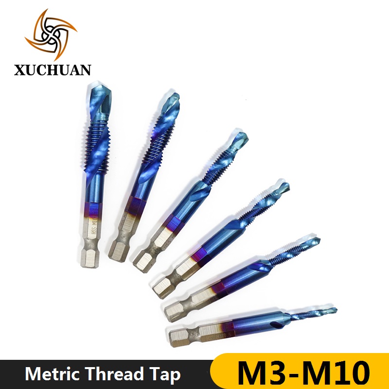 Thread Tap Nano Blue Coated HSS 4341 Tap Drill M3-M10 Carbide Screw Threading 1/4'' Hex Shank Hand Thread Taps Drill Bits
Thread Tap Nano Blue Coated HSS 4341 Tap Drill M3-M10 Carbide Screw Threading 1/4'' Hex Shank Hand Thread Taps Drill Bits