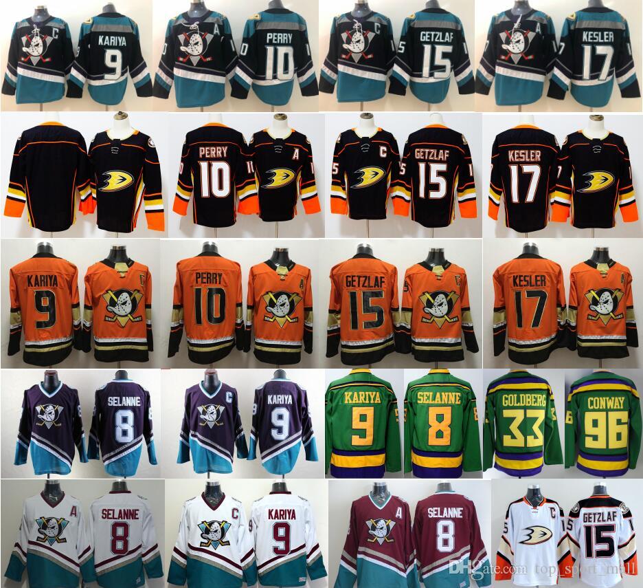 Mighty Anaheim Ducks Jersey Hockey 15 Ryan Getzlaf Jakob Silfverberg Rickard Rakell Teemu Selanne Paul Kariya Charlie Conway Gordon Bombay, As shown in illustration
Mighty Anaheim Ducks Jersey Hockey 15 Ryan Getzlaf Jakob Silfverberg Rickard Rakell Teemu Selanne Paul Kariya Charlie Conway Gordon Bombay, As shown in illustration
