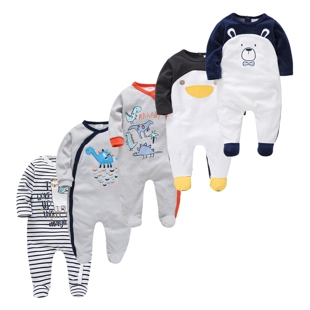 5pcs Baby Girl Boy Pijamas roupas de bebe fille Cotton Breathable Soft ropa bebe Newborn Sleepers Baby Pjiamas LJ200827