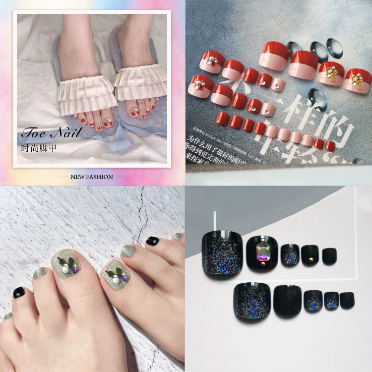 24 sheet/set Fake False Toe Nails New Arrivals Fashion Rhinestone Art Design Colorful Wearable Manicure PB001-0046, 5207 24pcs
24 sheet/set Fake False Toe Nails New Arrivals Fashion Rhinestone Art Design Colorful Wearable Manicure PB001-0046, 5207 24pcs