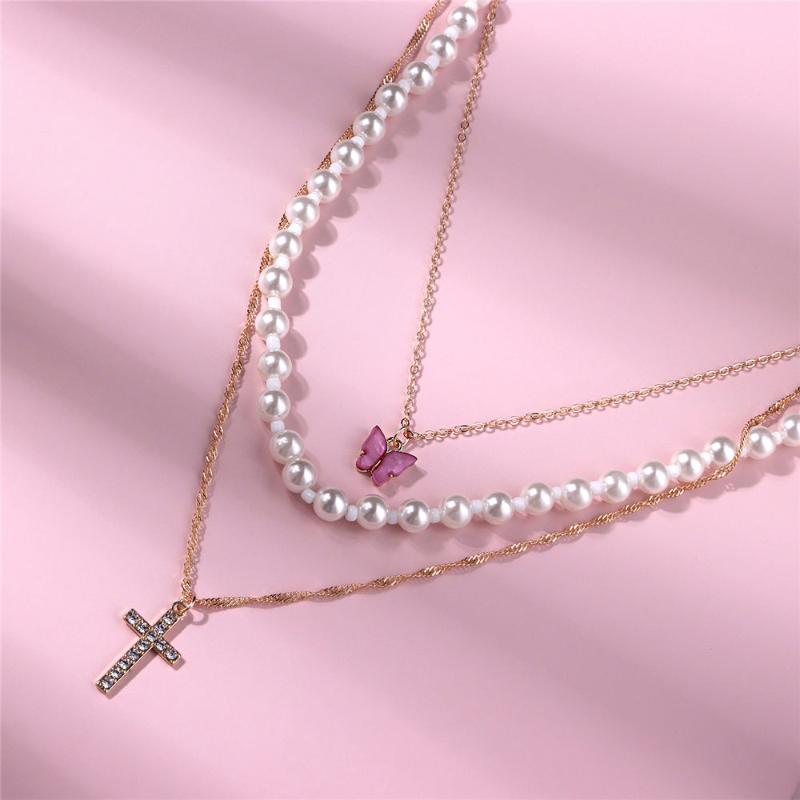 Luxury Punk Crystal Cross Butterfly Pendants Necklaces For Women Pearl Multi Layered Necklaces Chokers Statement Women Jewelry
Luxury Punk Crystal Cross Butterfly Pendants Necklaces For Women Pearl Multi Layered Necklaces Chokers Statement Women Jewelry