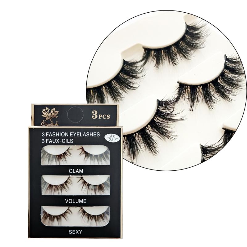 3 Pairs 3D Mink Hair False Eyelashes Criss-cross Wispy Cross Fluffy 12-15mm Lashes Extension Handmade Eye Makeup Tools
3 Pairs 3D Mink Hair False Eyelashes Criss-cross Wispy Cross Fluffy 12-15mm Lashes Extension Handmade Eye Makeup Tools