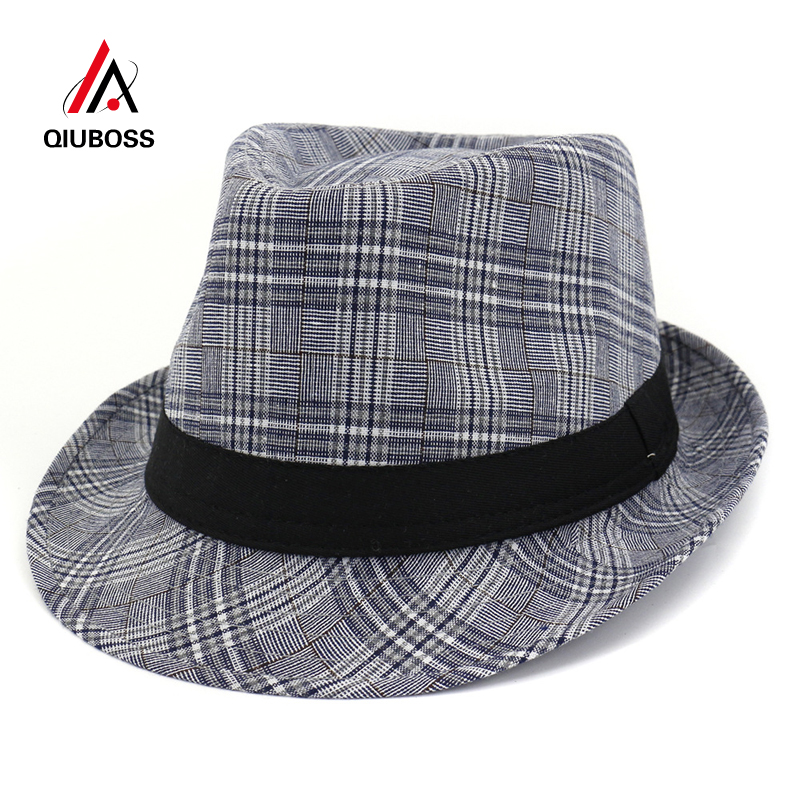 QIUBOSS Summer Spring Plaid Short Brim Jazz Cap Hat Black Ribbon Decorate Men Women British Style Formal Top Hat Street Sombrero, Gray
QIUBOSS Summer Spring Plaid Short Brim Jazz Cap Hat Black Ribbon Decorate Men Women British Style Formal Top Hat Street Sombrero, Gray