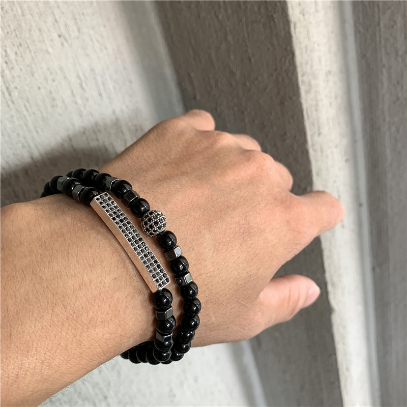 2pc/sets Natural 6mm Stone Elastic Bracelet Sets Micro Pave CZ Disco Ball Bar Charms Beads Couple Bracelets for Women Men Yoga
2pc/sets Natural 6mm Stone Elastic Bracelet Sets Micro Pave CZ Disco Ball Bar Charms Beads Couple Bracelets for Women Men Yoga