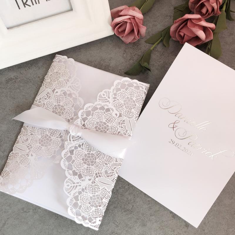 50-Free Personalized Floral Lace Invitation Card Elegant Laser Cut Luxur invitation cards with envelopes- foiled inner page
50-Free Personalized Floral Lace Invitation Card Elegant Laser Cut Luxur invitation cards with envelopes- foiled inner page