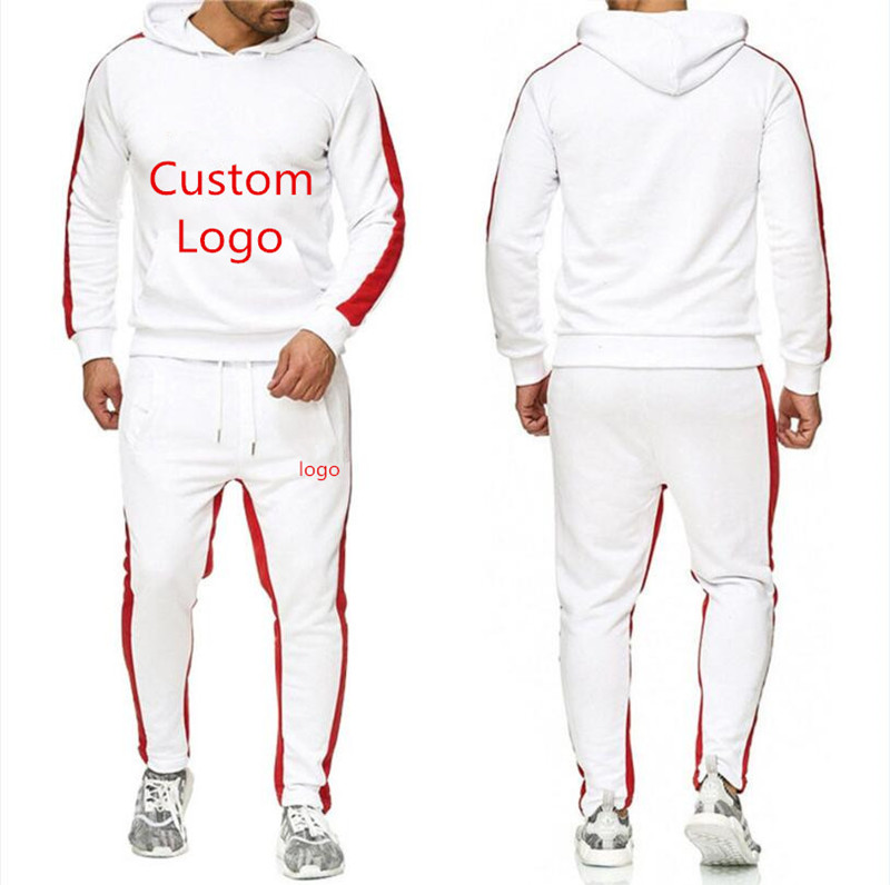 Plus 3XL size Custom logo sweatsuits Tracksuit Men hoodies pants Mens Clothing Sweatshirt Pullover mens Casual Tennis Sport Tracksuits set