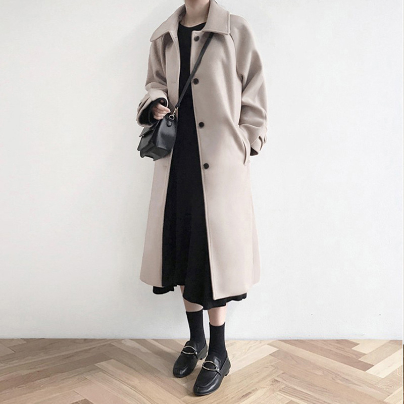 2020 Faux Woolen Overcoat Long Loose Autumn Coat Manteau Femme Hiver Wool Blend Winter Jacket Female Women Coats Harajuku Cloak, Beige
2020 Faux Woolen Overcoat Long Loose Autumn Coat Manteau Femme Hiver Wool Blend Winter Jacket Female Women Coats Harajuku Cloak, Beige