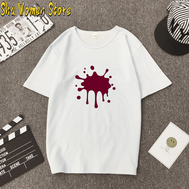 Cartoon fashion cute Women' Short T-shirt Paint dye Tee Colorful Paint Patterns Casual Tops Women' Clothes tee shirt, Black
Cartoon fashion cute Women' Short T-shirt Paint dye Tee Colorful Paint Patterns Casual Tops Women' Clothes tee shirt, Black