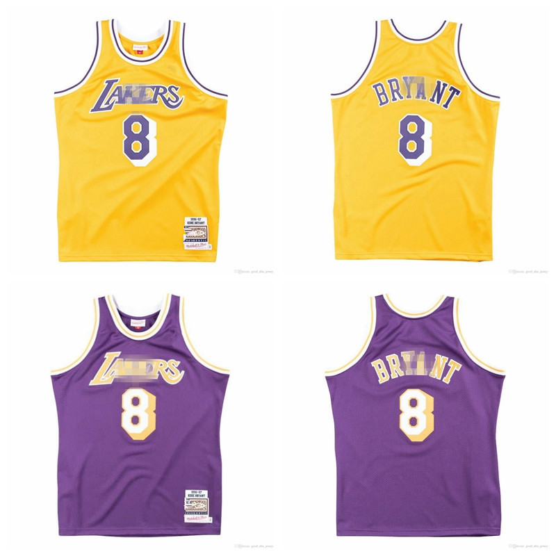 

Authentic Jersey Vintage Los Angeles Lakers 8 KOBE Bryant Jersey Home Road Mitchell Ness 1996-97 Jersey, Gold