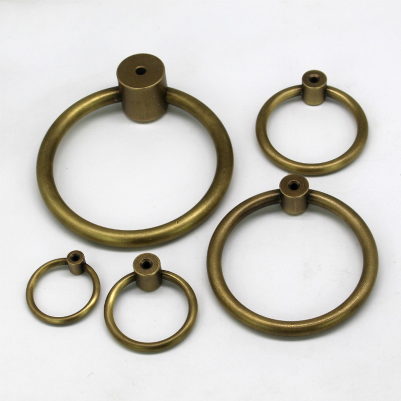 5/6/8/11cm Chinese antique drawer circle knob furniture door handle hardware Classical wardrobe cabinet shoe closet cone vintage pull ring