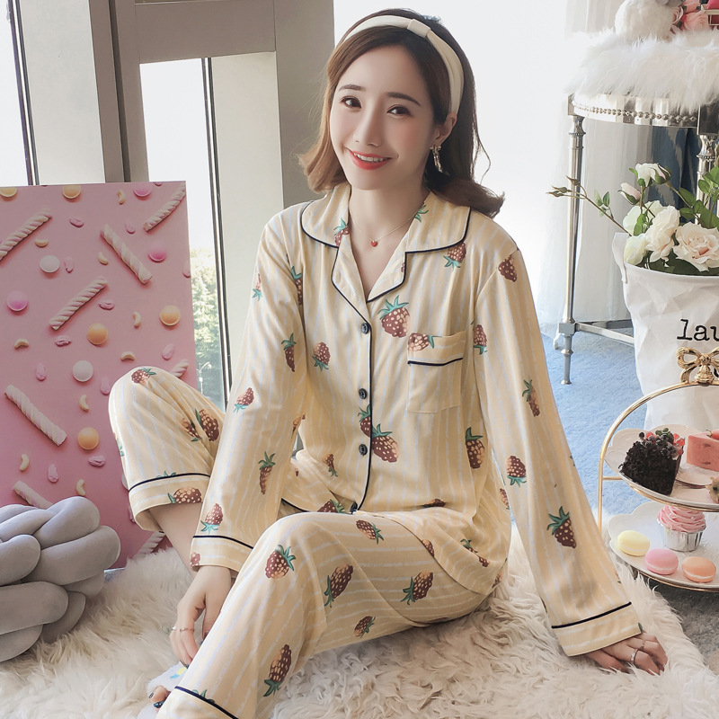 Women's Sleepwear Sexy Pajamas Sets Long Sleeve Top + Pants Autumn Winter Cute 2 Pieces Pyjama Pj Sets Ladies Cute Homewear T200825