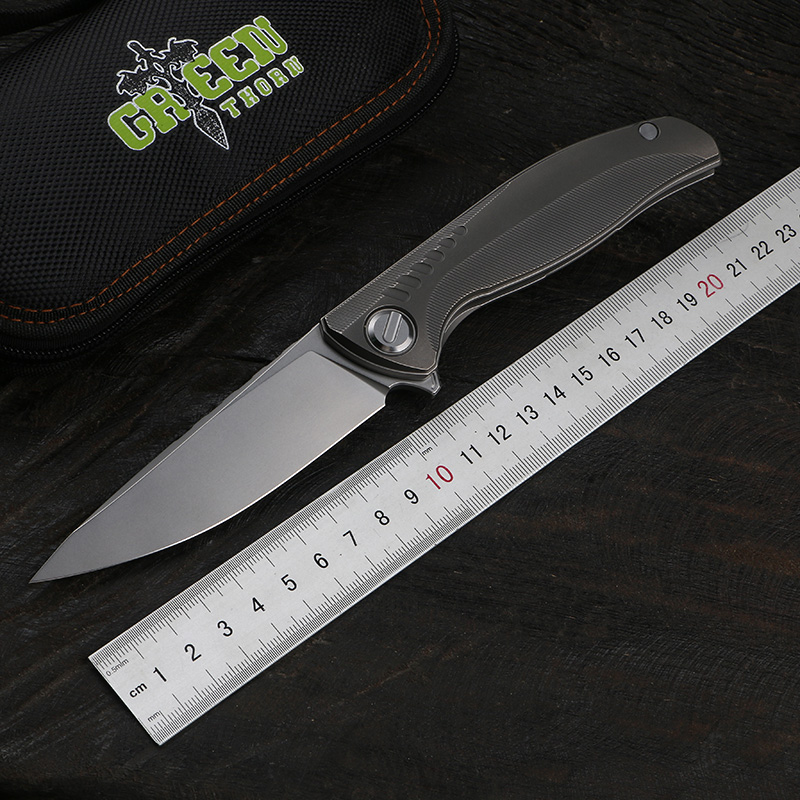 Green thorn CD F3 ns D2 blade titanium handle suitable for outdoor camping hunting practical fruit knife folding knife EDC tool
Green thorn CD F3 ns D2 blade titanium handle suitable for outdoor camping hunting practical fruit knife folding knife EDC tool