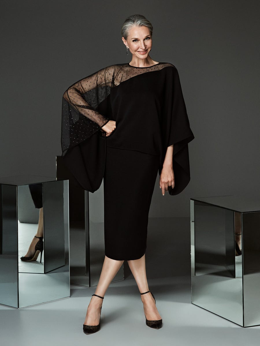 Elegant Black Mother Of The Bride Suits Jewel Neck Sequins Beaded Outfit Wedding Guest Gowns Split Formal Evening Dress