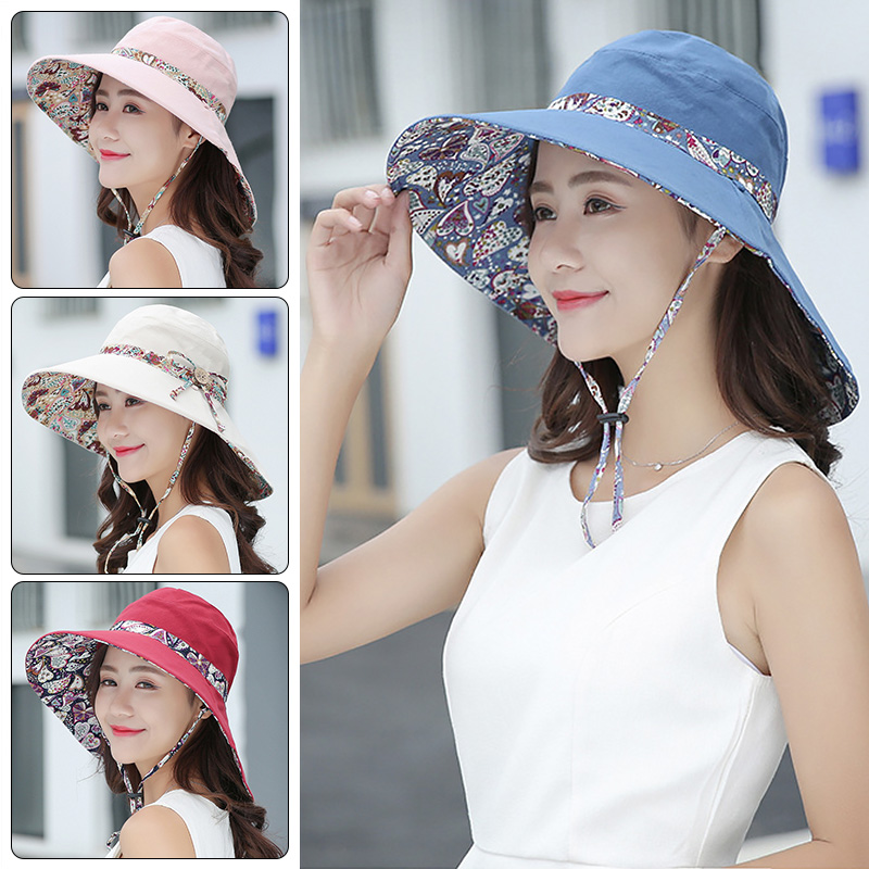 Summer Fashion Women Girls Double-Sided Floral Fisherman Hat Bucket Cap Cotton Beach Sun Hats
Summer Fashion Women Girls Double-Sided Floral Fisherman Hat Bucket Cap Cotton Beach Sun Hats