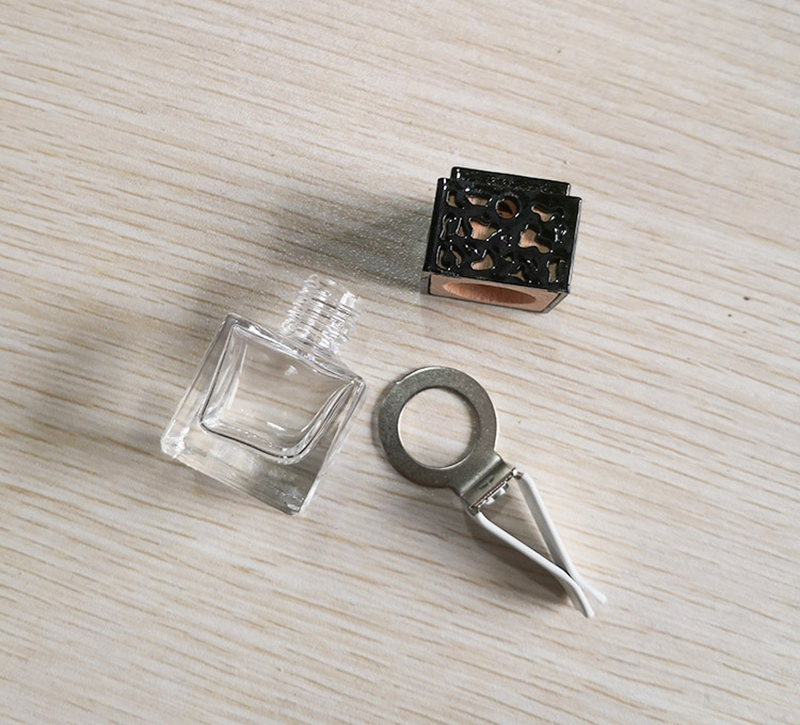 Glass Car Perfume Air Freshener Vent Clip - Empty Bottle Essential Oils Diffuser