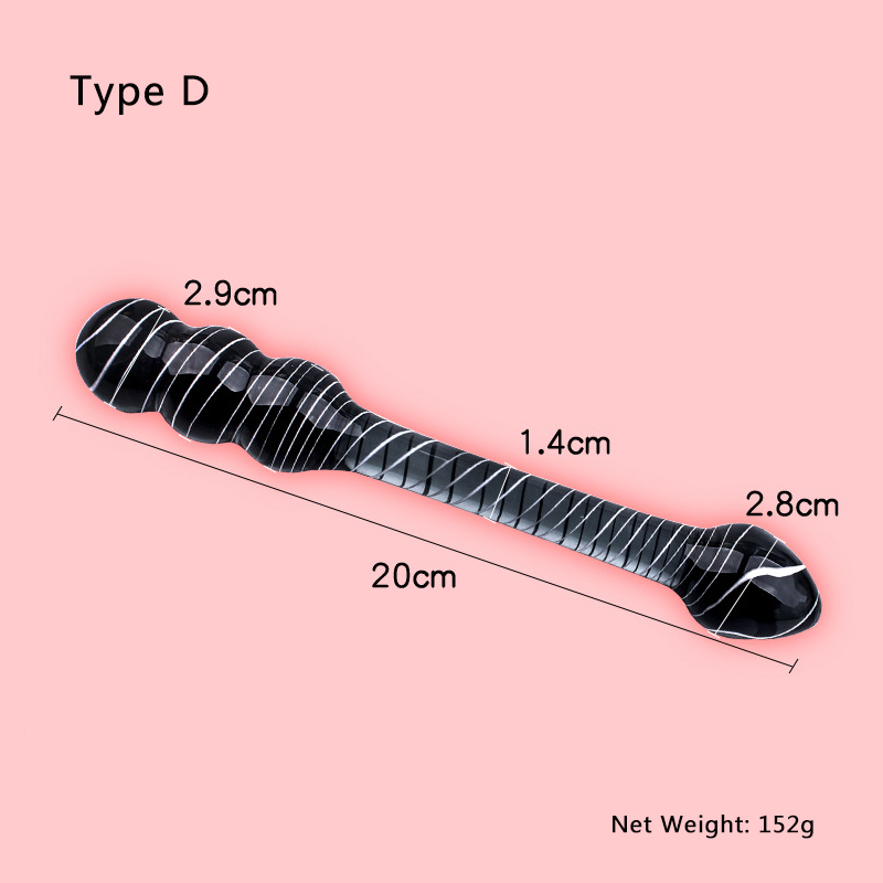 Black Crystal Anal Beads Glass Butt Plug Gay Sex toy Prostata Massage Vaginal Dildo Adult Sex Toys For Men Woman Y200422