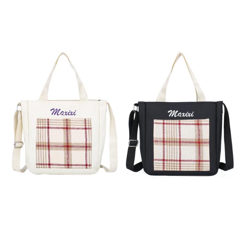 New Fashion Handbags Canvas Women Shoulder Messenger Bag Grids Large Capacity Simple Shopping Handbag for Hiking and Travel, White
New Fashion Handbags Canvas Women Shoulder Messenger Bag Grids Large Capacity Simple Shopping Handbag for Hiking and Travel, White