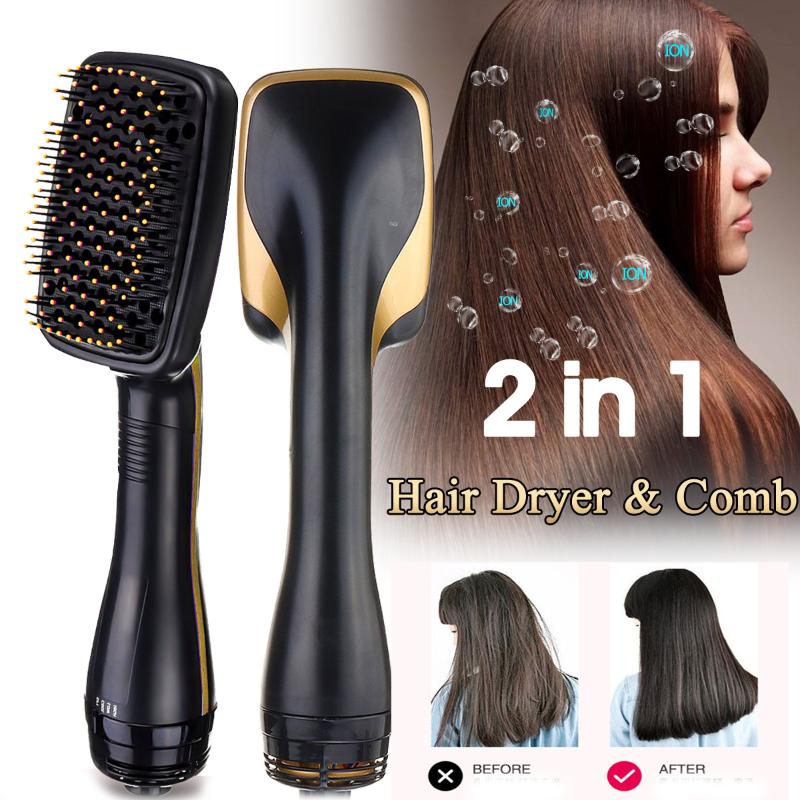 2in1 Hair Dryer Brush One Step Hot Air Brush Volumizer Blow Straightener Curler Professional Curling Iron Hair Styler Comb EU/US
2in1 Hair Dryer Brush One Step Hot Air Brush Volumizer Blow Straightener Curler Professional Curling Iron Hair Styler Comb EU/US