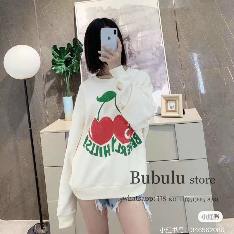 luxury designer pure cotton Popular brand cherry print or neck men women loose hoodies oversized sweatshirt, White
luxury designer pure cotton Popular brand cherry print or neck men women loose hoodies oversized sweatshirt, White