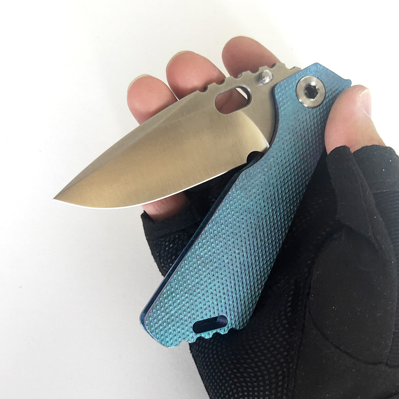 EVIL EYES Customized Strider SNG CC Folding Knife Crystalline Titanium Handle 100% M390 Blade Outdoor Knives Tactical Camping Hunting Tools
EVIL EYES Customized Strider SNG CC Folding Knife Crystalline Titanium Handle 100% M390 Blade Outdoor Knives Tactical Camping Hunting Tools