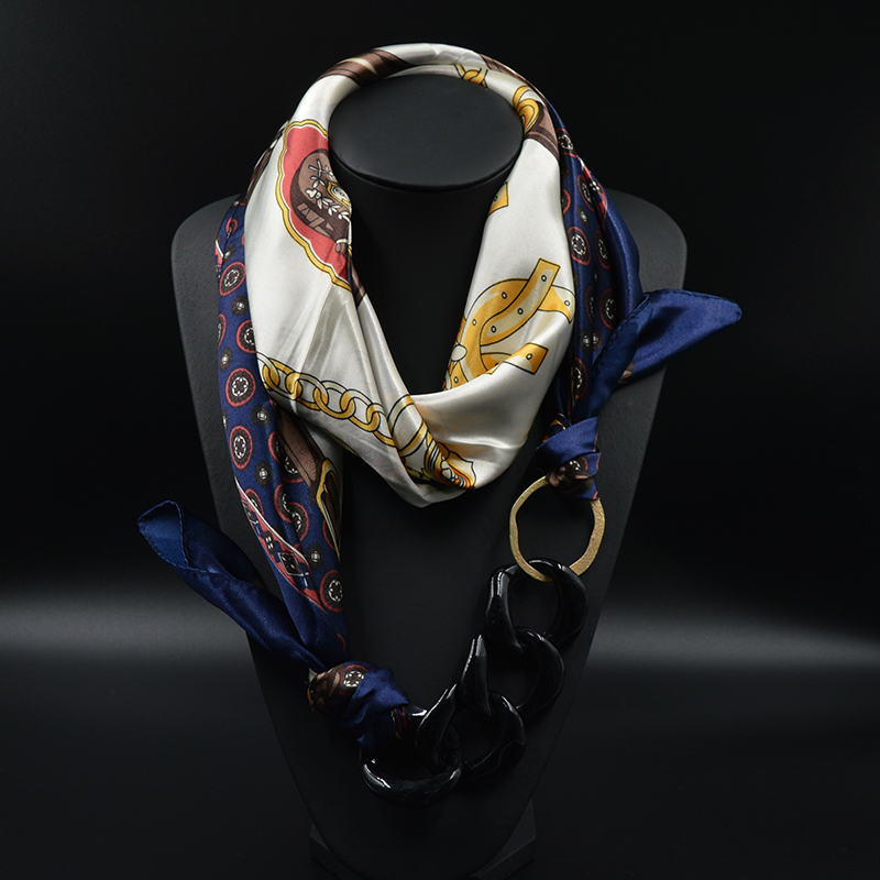 Silk Scarf Necklace Acrylic Pendant Long Neckerchief Scarves Women Printed Silk Muffler 2020 New Brand Designer Scarfs
Silk Scarf Necklace Acrylic Pendant Long Neckerchief Scarves Women Printed Silk Muffler 2020 New Brand Designer Scarfs