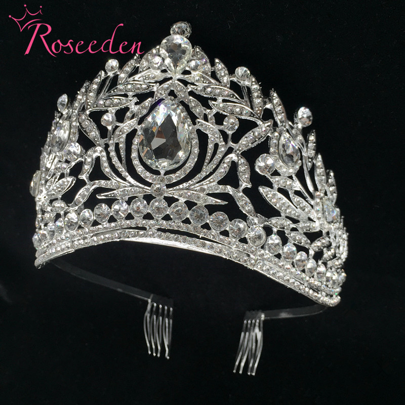 Miss Universe Philippines Crown Tiara Classic Silver Color Rhinestone Wedding Bridal Tiara Free Shipping RE998 Y200807